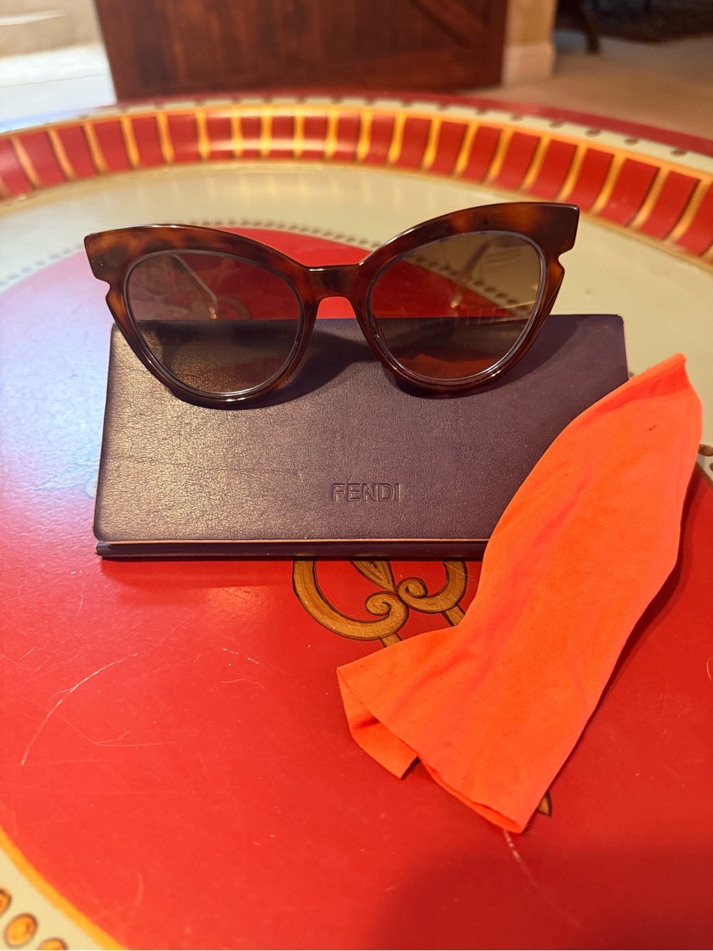 Fendi Women’s Cat-Eye Sunglasses in Tortoiseshell Brown